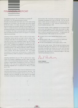 Financial report from honorary treasurer
