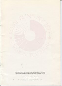 Faint segmented RBS logo of segmented circle and information on membership