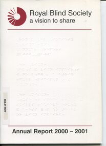 White cover with black text and braille