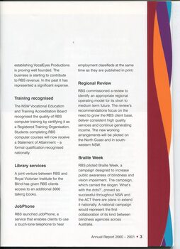 Year in Review: certified as Registered Training Organisation, joining of library services with RVIB, Braille Week