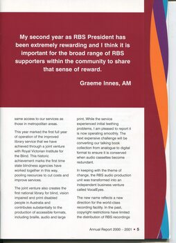 President's Report of activities during the year
