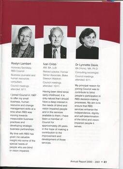 Profile of Council Members on RBS Council