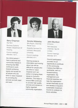 Profile of Council Members on RBS Council