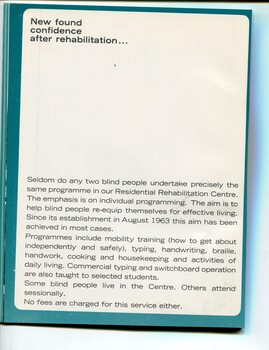 Overview of rehabilitation services at RVIB