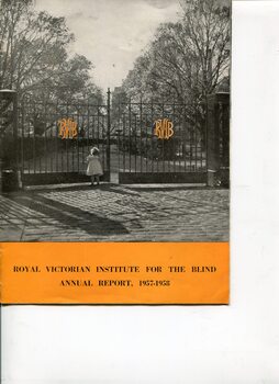 Young girl pushing open gates at St Kilda Road