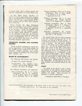 Board of Management report for the year ended 1958