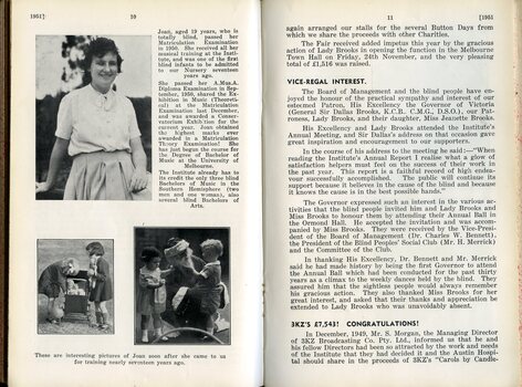 Image of Joan Ryan and report to Life Governors and Subscribers
