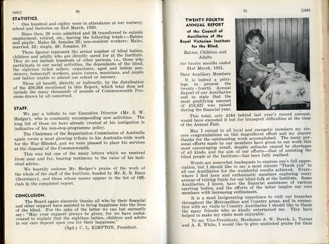 Image of girl with doll and Council of Auxiliaries report