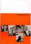 Orange background with five images: man reading into microphone, man boarding bus, reading Braille, man having eyes examined and child experiencing physical therapy