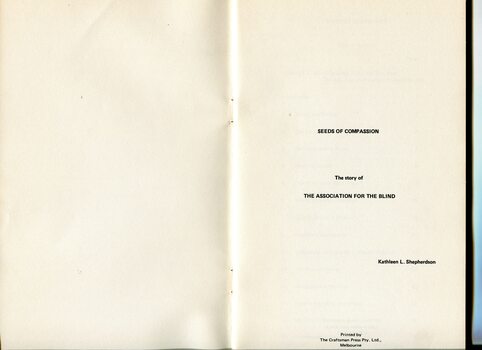 Black writing on white background title page with author's name