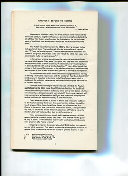 Background and overview of the formation of the Association for the Advancement of the Blind