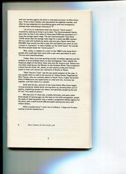Background and overview of the formation of the Association for the Advancement of the Blind