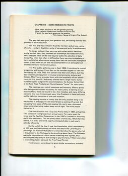 Background and overview of the formation of the Association for the Advancement of the Blind