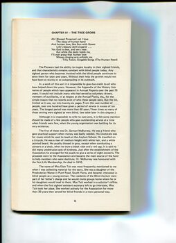 Background and overview of the formation of the Association for the Advancement of the Blind