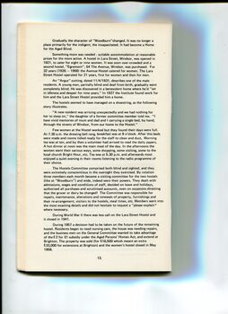Background and overview of the formation of the Association for the Advancement of the Blind