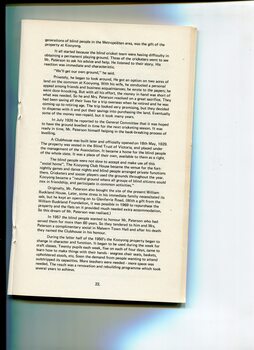 Background and overview of the formation of the Association for the Advancement of the Blind