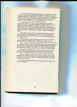 Background and overview of the formation of the Association for the Advancement of the Blind