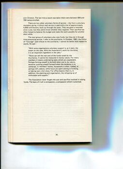 Background and overview of the formation of the Association for the Advancement of the Blind