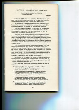 Background and overview of the formation of the Association for the Advancement of the Blind