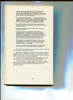 Background and overview of the formation of the Association for the Advancement of the Blind