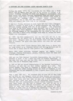 History of the Guiding Light Square Dance Club