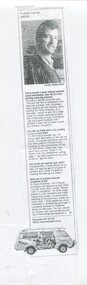 Article on Muralmaker Russell Danby and portrait of him and his van