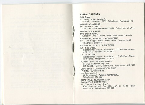 Name, address and telephone details of those managing the appeal and their involvement