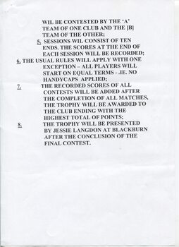 Suggested guidelines for the Roy Langdon Trophy