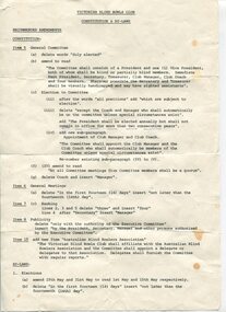 Undated constitution and by-laws for Victorian Blind Bowls Club