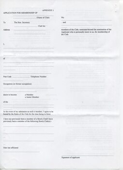 Blind Bowls Victoria constitution and rules - application for membership