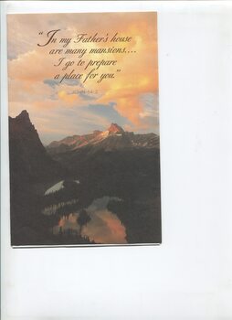 Front cover with mountain image and John 14:2