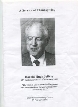 Image of Hugh Jeffrey with scripture Deuteronomy 33:27