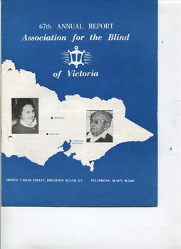 White map of Victorian on blue background with Bendigo, Ballarat and Kooyong pinpointed and an elderly man and woman either side of these