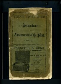 Cover page and advertisement for Carnegie and Sons pianos and organs