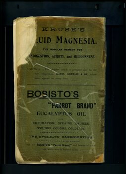Advertisement for Fluid Magnesia and Bosisto's Eucalyptus oil