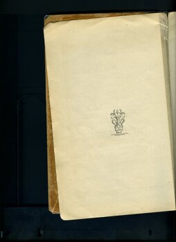 Blank page with illustration of vase
