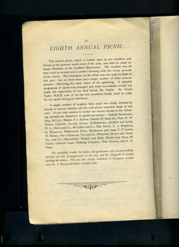 Update on annual picnic held by the Association