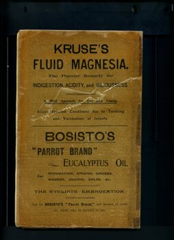 Advertisement for Kruse's Fluid Magnesia and Bosisto's Eucalyptus oil