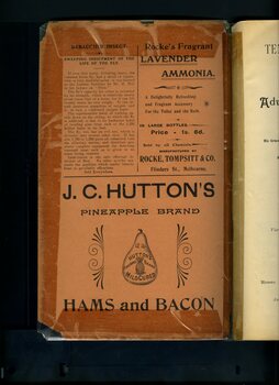 Advertisement for Insectibane, Rocke's Fragrant Lavender Ammonia and J.C. Hutton's hams and bacon