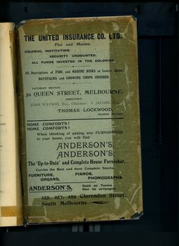 Advertisements for United Insurance and Anderson's