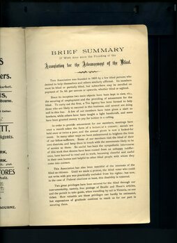 Brief summary of achievements since founding of the Association