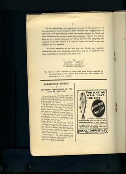 Brief summary of achievements since the founding of the Association and advertisements for Insectibane and Phosphol emulsion