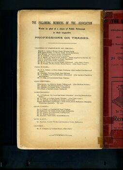 List of Association members with professions or trades