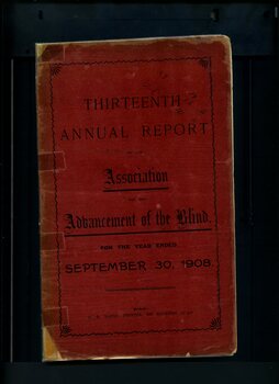 Cover of annual report with title