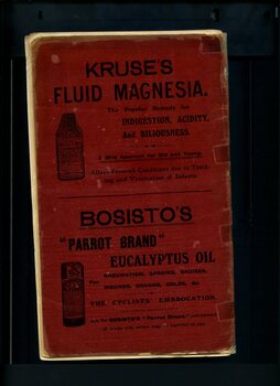 Advertisements for Kruse's Fluid Magnesia and Bosisto's Eucalyptus oil
