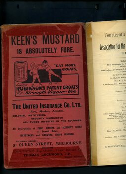 Advertisement for Keen's Mustard and United Insurance