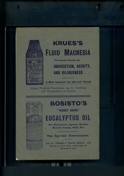 Advertisement for Kruse's Fluid Magnesia and Bosisto's Eucalyptus oil