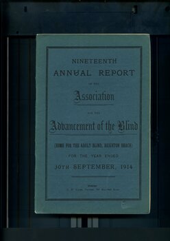 Blue cover with decorative edging
