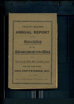 Tan cover with black writing