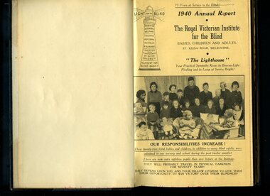 Front cover of report with pictures of children in the nursery and at school
